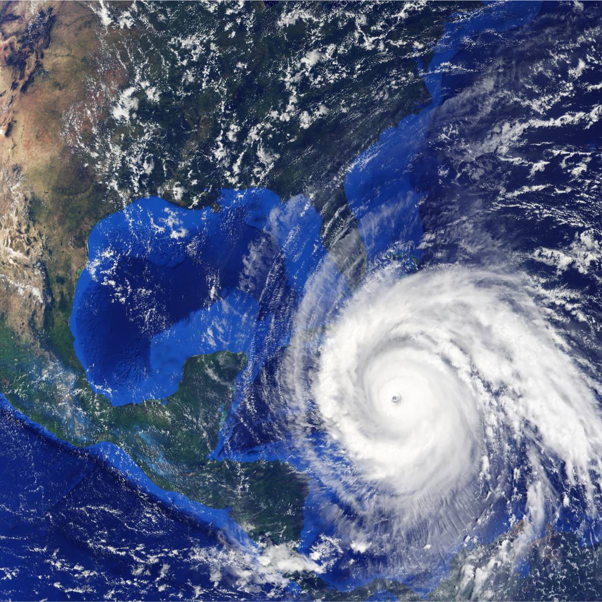 Satelitte image of hurricane capable of causing potential Mission Bend hurricane roof damage