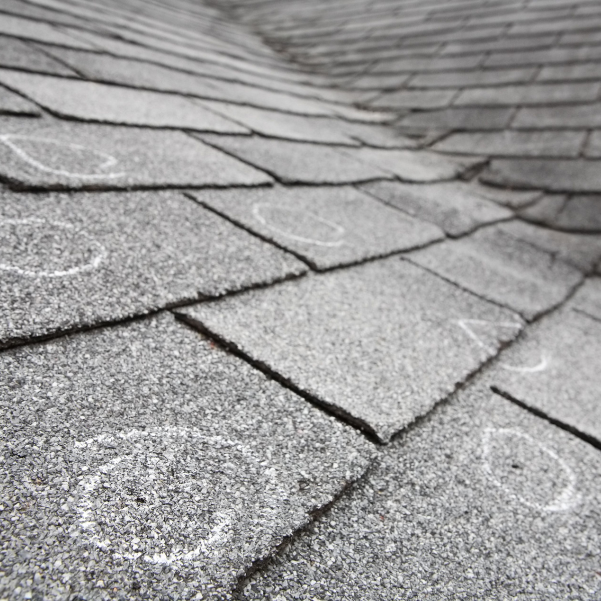 Dents on shingles from hail