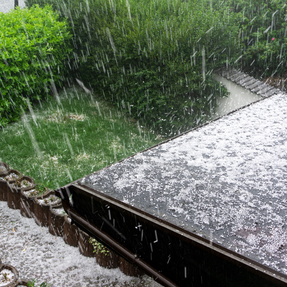Consult a Sugar Land roofer after a hailstorm.