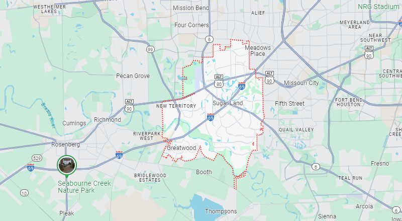 map of sugar land
