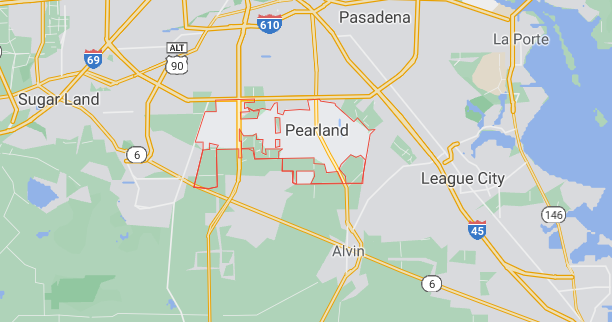 map of Pearland